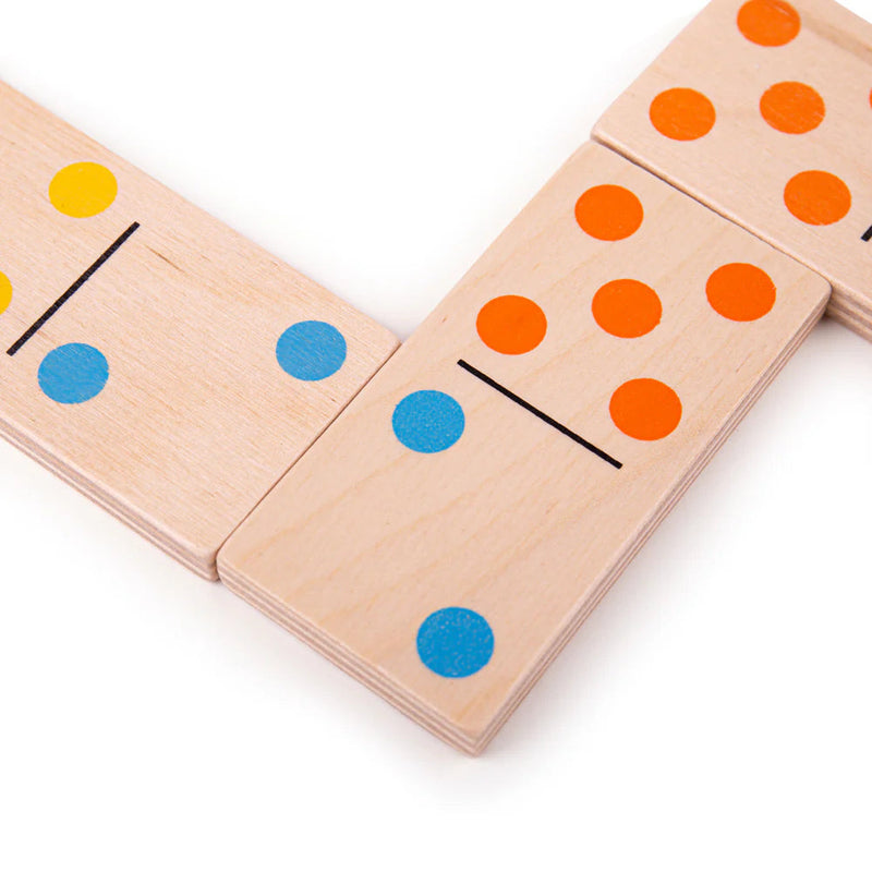 Jumbo Dominoes Wooden Children's Game, Learning SPACE
