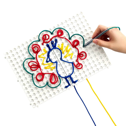 Junior String Art School Set-Arts & Crafts,Craft Activities & Kits,Early Arts & Crafts,EDX,Fine Motor Skills,Games & Toys,Threading-Learning SPACE