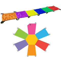 Junior Sunflower Parachute and Junior Rainbow Wave Twin Pack-Active Games,Classroom Packs,EDUK8,Forest School & Outdoor Garden Equipment,Garden Game,Outdoor Play,Outdoor Toys & Games,Physical Development-Learning SPACE