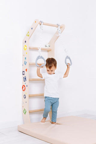 Kids Mini Wall Bars - Gross Motor Aid-Exercise,Indoor Swings,Sensory Climbing Equipment-Learning SPACE