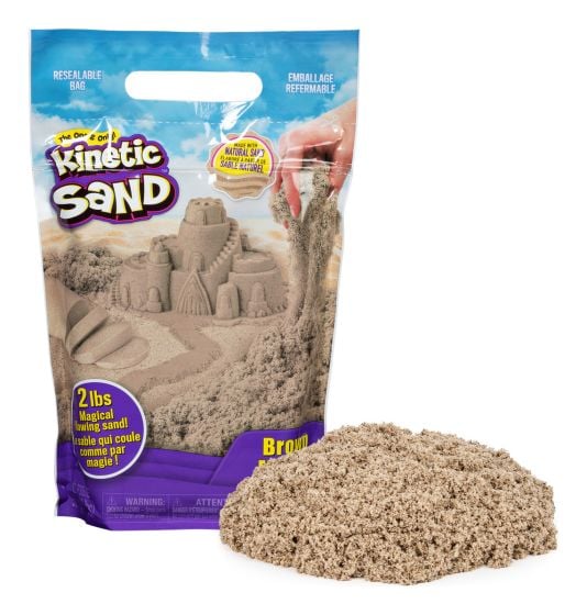 Kinetic Sand Brown Sand 2lb Refill, Learning SPACE