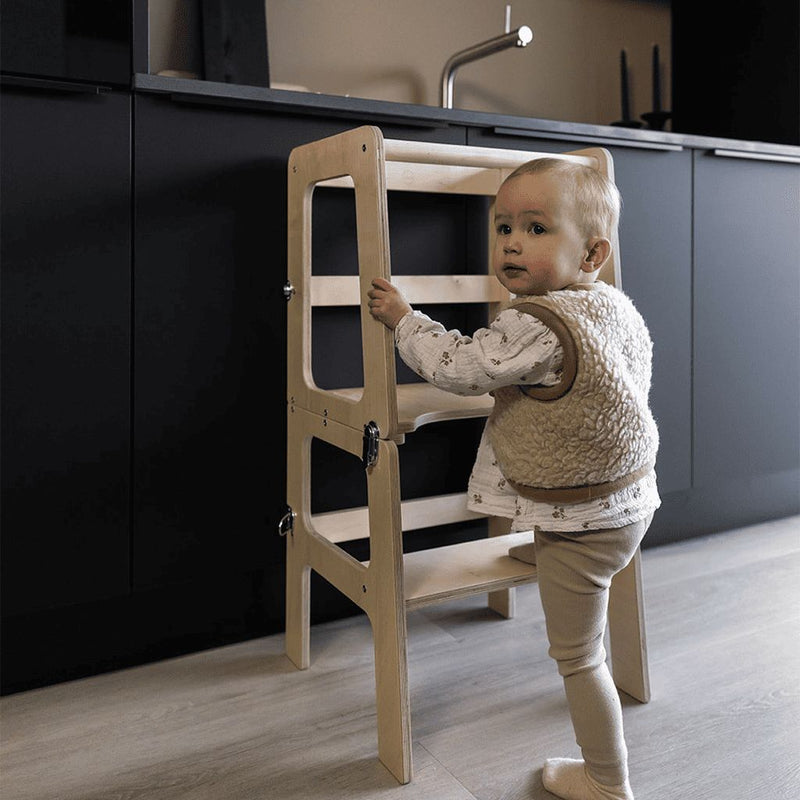 Kitchen Helper Tower 2 in 1 Unit - Folding Table/Chair, Furniture Learning SPACE