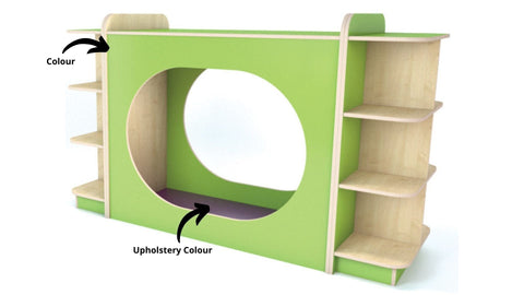 KubbyClass® Hideaway Double Play Nook & Bookcase, Learning SPACE