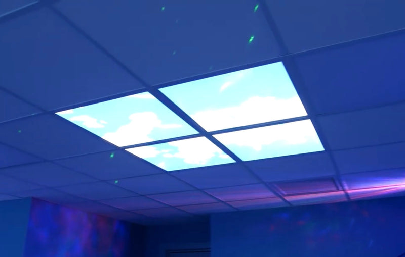LED Cloud Themed Ceiling Panel set of 4, Indoor Lighting Learning SPACE