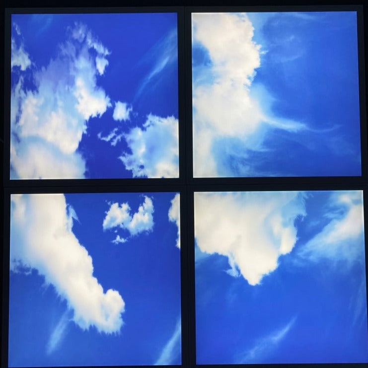 LED Cloud Themed Ceiling Panel set of 4, Indoor Lighting Learning SPACE