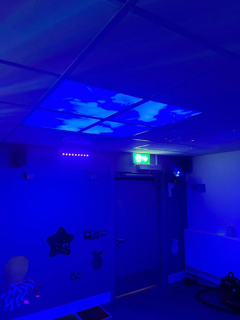 LED Cloud Themed Ceiling Panel set of 4, Indoor Lighting Learning SPACE