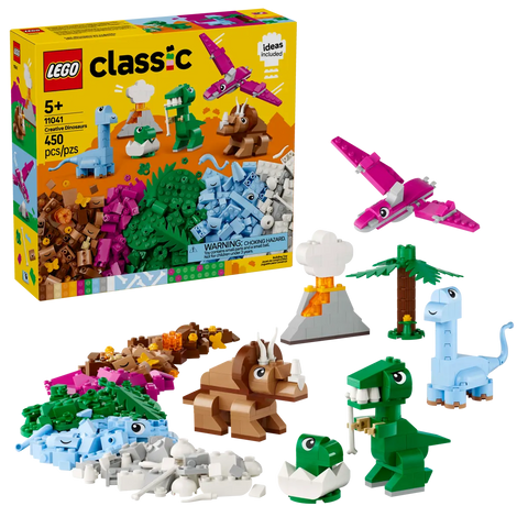 LEGO® Classic Creative Dinosaurs (11041)-Building Blocks,Christmas,Christmas 2025,Fine Motor Skills,Games & Toys,Gifts for 5-7 Years Old,LEGO®-Learning SPACE