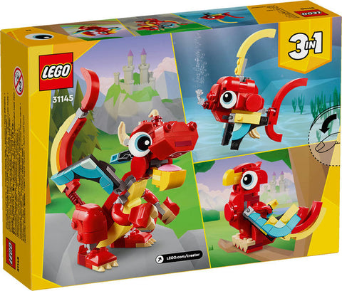 LEGO® Creator Red Dragon 31145-Building Blocks,Christmas,Christmas 2025,Fine Motor Skills,Gifts for 5-7 Years Old,LEGO®,Stocking Stuffers-Learning SPACE