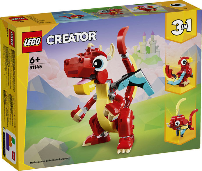 LEGO® Creator Red Dragon 31145-Building Blocks,Christmas,Christmas 2025,Fine Motor Skills,Gifts for 5-7 Years Old,LEGO®,Stocking Stuffers-Learning SPACE