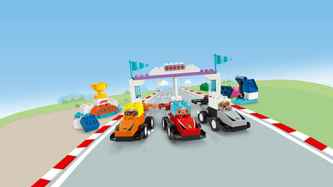 LEGO® DUPLO® 10445 – F1® Team Race Cars & Drivers, Learning SPACE
