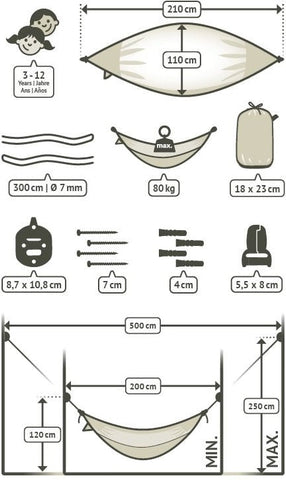 La Siesta Moki Kids Hammock with Suspension-Hammocks,Indoor Swings,La Siesta Hammocks,Matrix Group-Learning SPACE