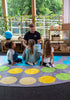 Lake Large Semi Circle Placement 4x2m Carpet, Learning SPACE