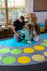 Lake Large Semi Circle Placement 4x2m Carpet, Learning SPACE