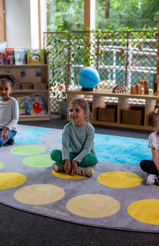Lake Large Semi Circle Placement 4x2m Carpet, Learning SPACE
