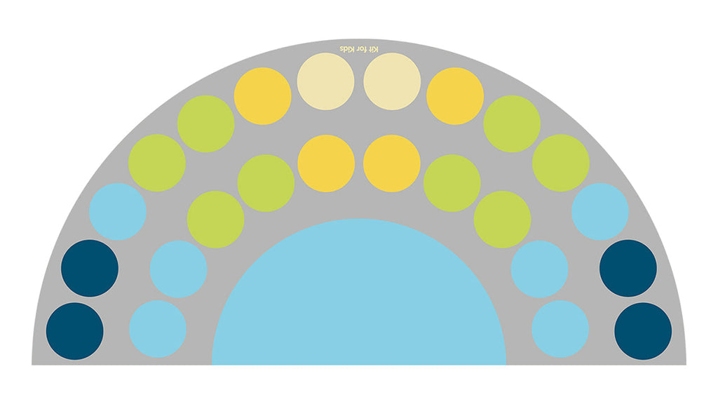 Lake Large Semi Circle Placement 4x2m Carpet, Learning SPACE