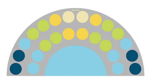 Lake Large Semi Circle Placement 4x2m Carpet, Learning SPACE