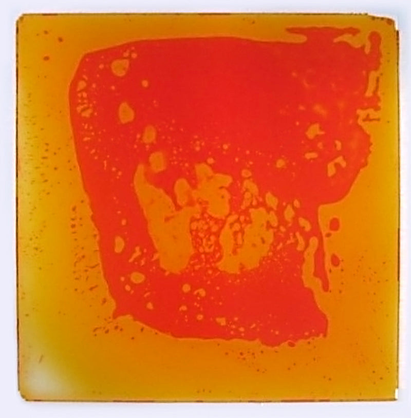 Large Liquid Filled Sensory Floor Tile - Single, Orange / Red Learning SPACE