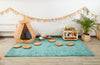 Large Teal Shaggy Rug, Learning SPACE