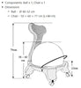 Modern Ball Chair - Improve posture and sense of balance, Learning SPACE
