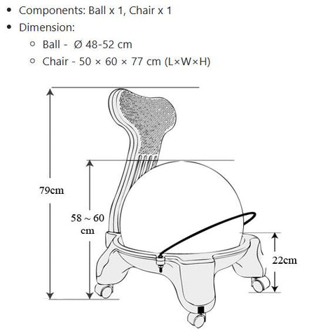 Modern Ball Chair - Improve posture and sense of balance, Learning SPACE