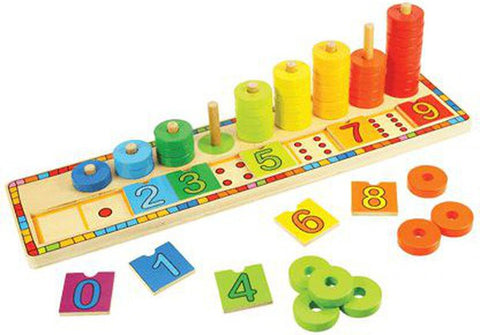 Learn to Count Wooden Puzzle-Bigjigs Toys,Counting Numbers & Colour,Dyscalculia,Early Years Maths,Gifts For 3-5 Years Old,Maths,Maths Toys,Neuro Diversity,Primary Maths,Stock-Learning SPACE