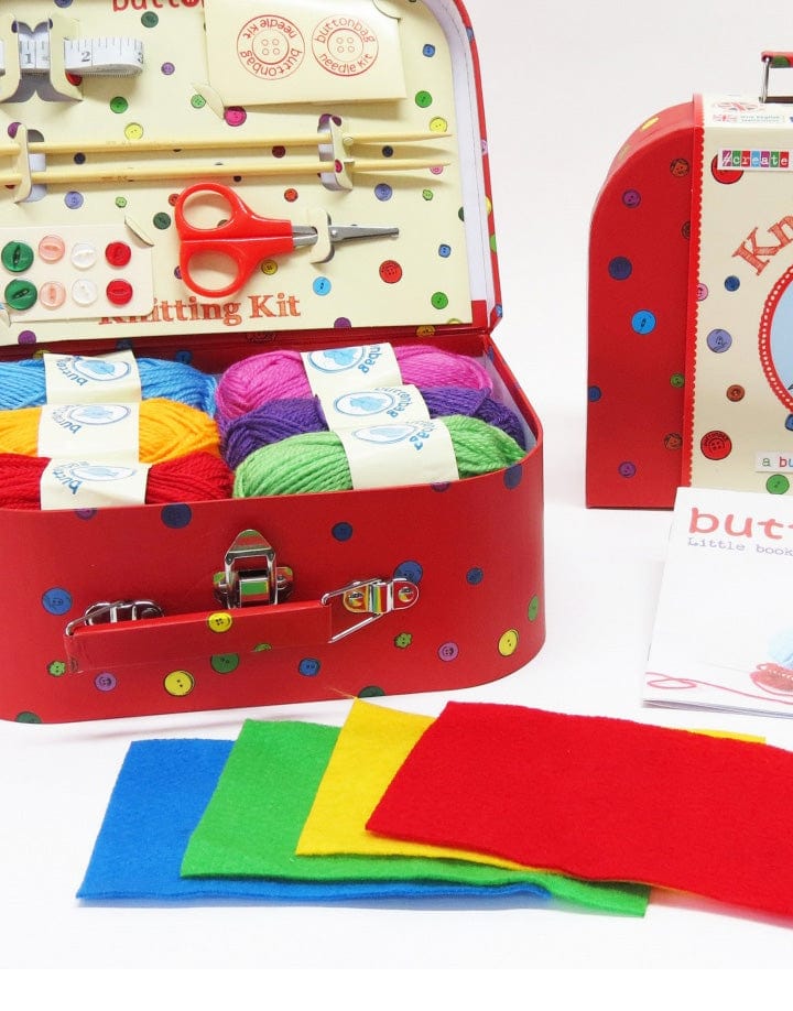Learn to Knit Starter Set Kit for Children, Learning SPACE