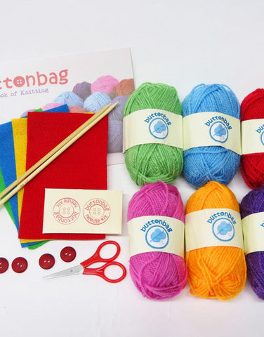 Learn to Knit Starter Set Kit for Children-Art Pack,Arts & Crafts,Bigjigs Toys,Craft Activities & Kits,Dyspraxia,Early Arts & Crafts,Fine Motor Skills,Primary Arts & Crafts,SCOTEXCEL,Threading-Learning SPACE