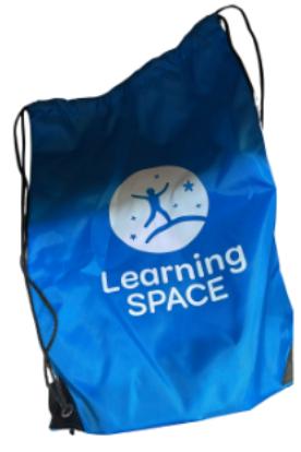 Learning SPACE Drawstring Tote Bag, Learning SPACE