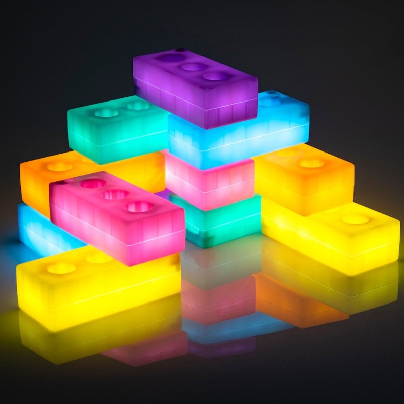 Light Up Glow Construction Bricks 12pk, Learning SPACE