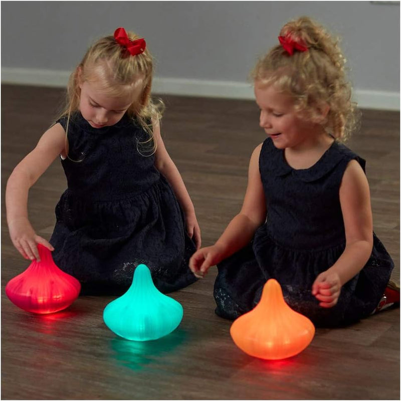 Light Up Twist & Turn Spinning Tops, Learning SPACE