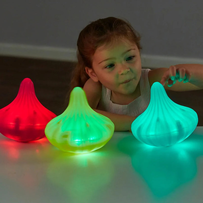 Light Up Twist & Turn Spinning Tops, Learning SPACE