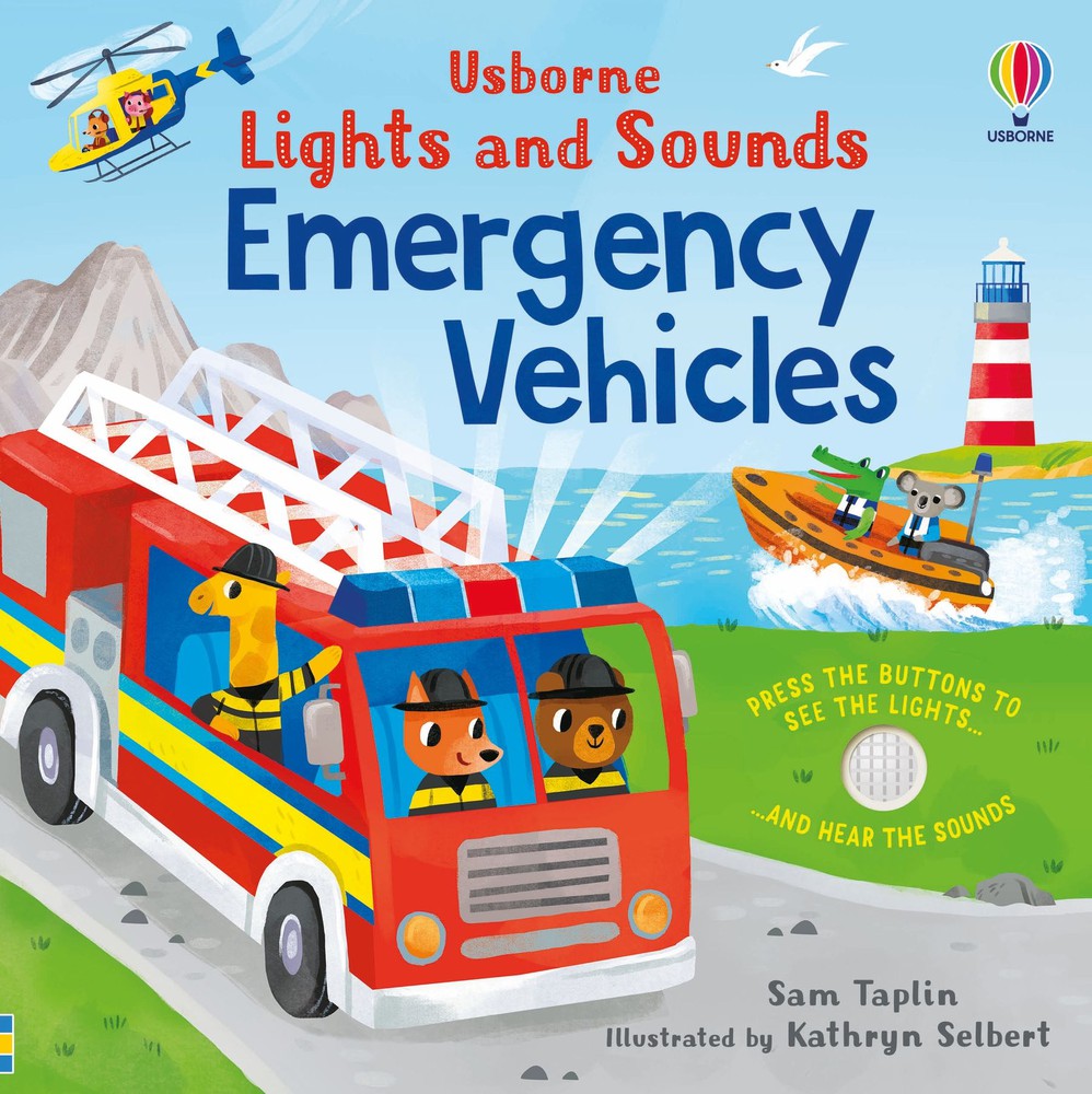 Lights and Sounds Emergency Vehicles Book, Learning SPACE