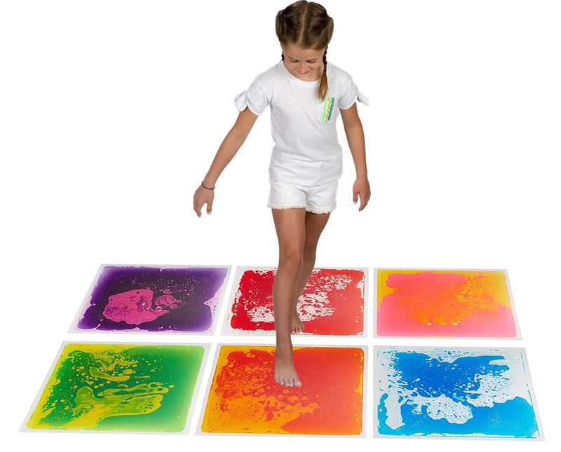 Liquid Filled Sensory Floor Tiles - Large - Set of 6, Learning SPACE