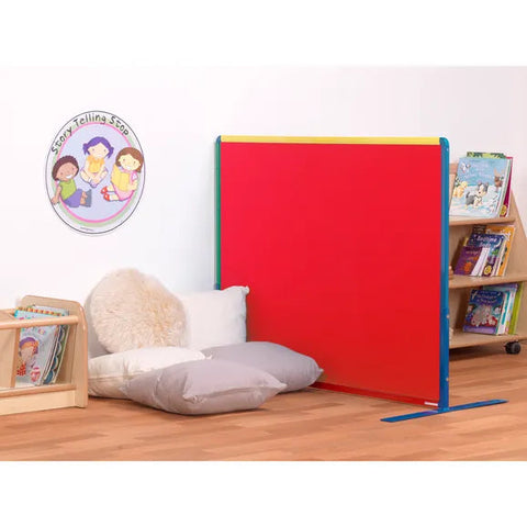 Little Rainbows Freestanding Junior Partition-Dividers,Wellbeing Furniture-1200mm(w)x900mm(h)-Red-2901LR-Learning SPACE