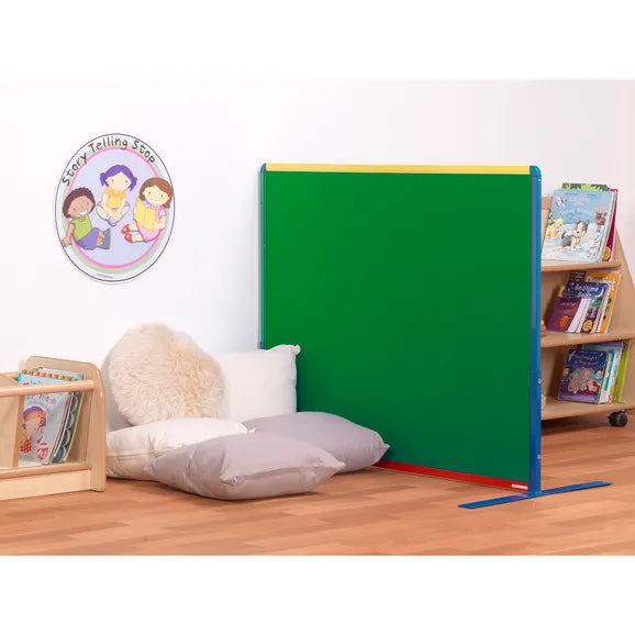 Little Rainbows Freestanding Junior Partition, 1200mm(w)x900mm(h) Green Learning SPACE
