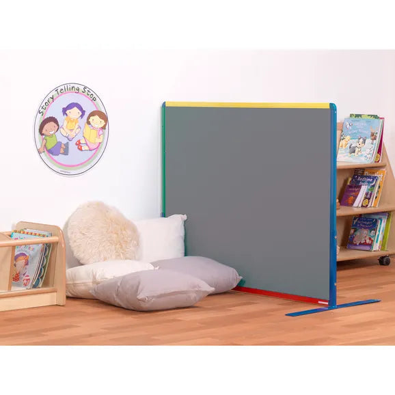Little Rainbows Freestanding Junior Partition, 1200mm(w)x900mm(h) Grey Learning SPACE