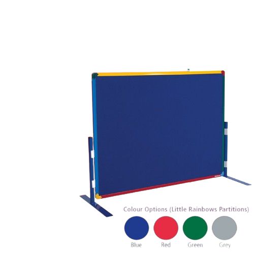 Little Rainbows Freestanding Junior Partition, 1500mm(w)x1200mm(h) Blue Learning SPACE