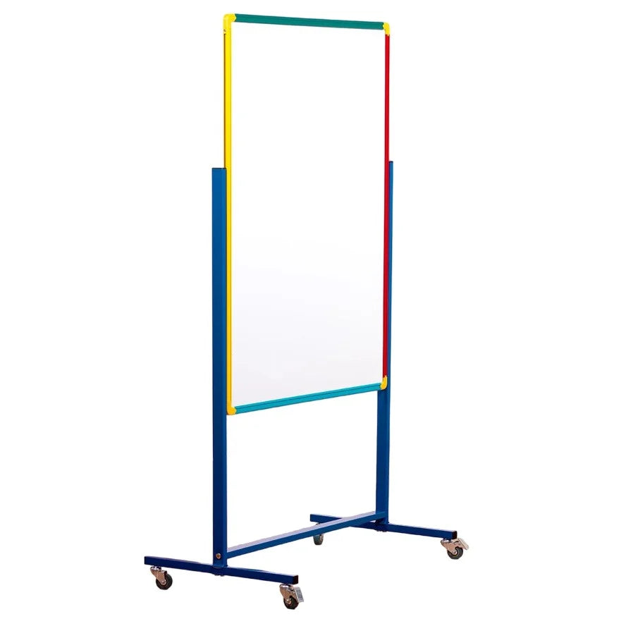 Little Rainbows Junior Mobile Magnetic Writing Board, 600mmx900mm Portrait Learning SPACE