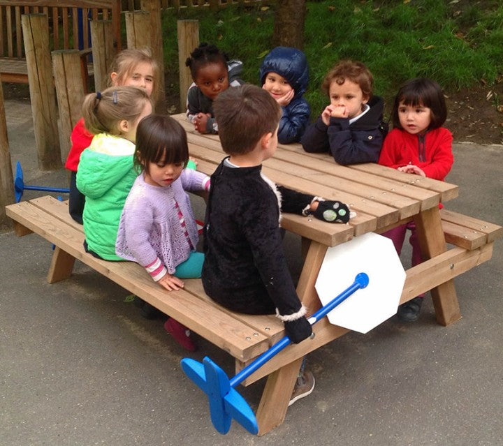 Long Picnic Bench Childs Height., Learning SPACE