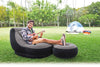 Loungin' Around Ultra Lounge with Ottoman - Grey