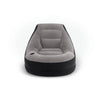 2 tone grey Inflatable lounge chair with cupholder on white background