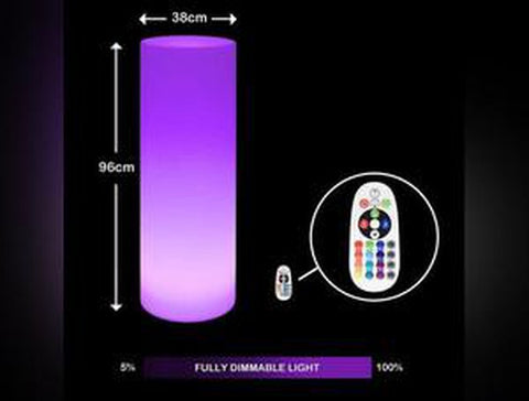 Lumina Colour Changing Cylinder-Novelty Lighting-ADD/ADHD,Autism,Calming & Anxiety,Calming and Relaxation,Colour Columns,Helps With,Home Bubble Tubes & Walls,Lumina,Neuro Diversity,Playlearn,Rainbow Theme Sensory Room,Teenage Lights-Learning SPACE