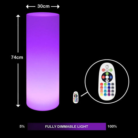 Lumina Colour Changing Cylinder-Novelty Lighting-ADD/ADHD,Autism,Calming & Anxiety,Calming and Relaxation,Colour Columns,Helps With,Home Bubble Tubes & Walls,Lumina,Neuro Diversity,Playlearn,Rainbow Theme Sensory Room,Teenage Lights-Learning SPACE