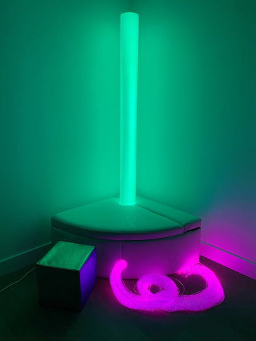 Lumina Corner Padded Plinth (For 15cm Diameter Bubble tubes)-Bubble Tube Accessories,Dropship,Home Bubble Tubes & Walls,Lumina,Playlearn,Plinths,Soft Play Sets-Learning SPACE