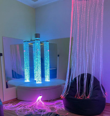 Lumina Corner Padded Plinth (For 15cm Diameter Bubble tubes)-Bubble Tube Accessories,Dropship,Home Bubble Tubes & Walls,Lumina,Playlearn,Plinths,Soft Play Sets-Learning SPACE