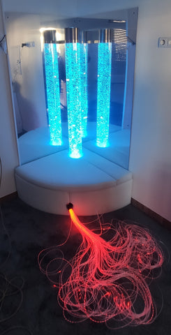 Lumina Corner Padded Plinth (For 15cm Diameter Bubble tubes)-Bubble Tube Accessories,Dropship,Home Bubble Tubes & Walls,Lumina,Playlearn,Plinths,Soft Play Sets-Learning SPACE