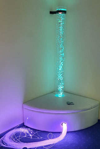 Lumina Corner Padded Plinth (For 15cm Diameter Bubble tubes)-Bubble Tube Accessories,Dropship,Home Bubble Tubes & Walls,Lumina,Playlearn,Plinths,Soft Play Sets-Learning SPACE