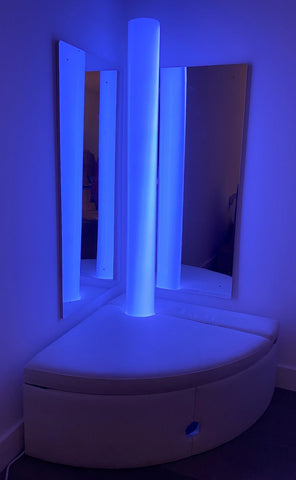 Lumina Corner Padded Plinth (For 15cm Diameter Bubble tubes)-Bubble Tube Accessories,Dropship,Home Bubble Tubes & Walls,Lumina,Playlearn,Plinths,Soft Play Sets-Learning SPACE