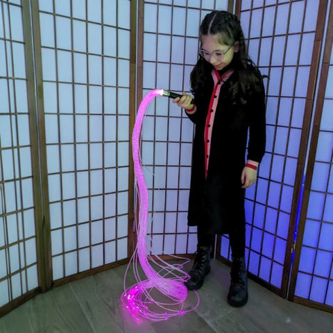 Lumina Fibre Optic Wand with Tails 1.5m COLOURED TAILS PREORDER APRIL-Calming & Anxiety,Den Accessories,Fibre Optic Lighting,Playlearn,Sensory,Sensory Light Up Toys,Sensory Processing Disorder,Sensory Seeking,Visual Sensory Toys-Learning SPACE