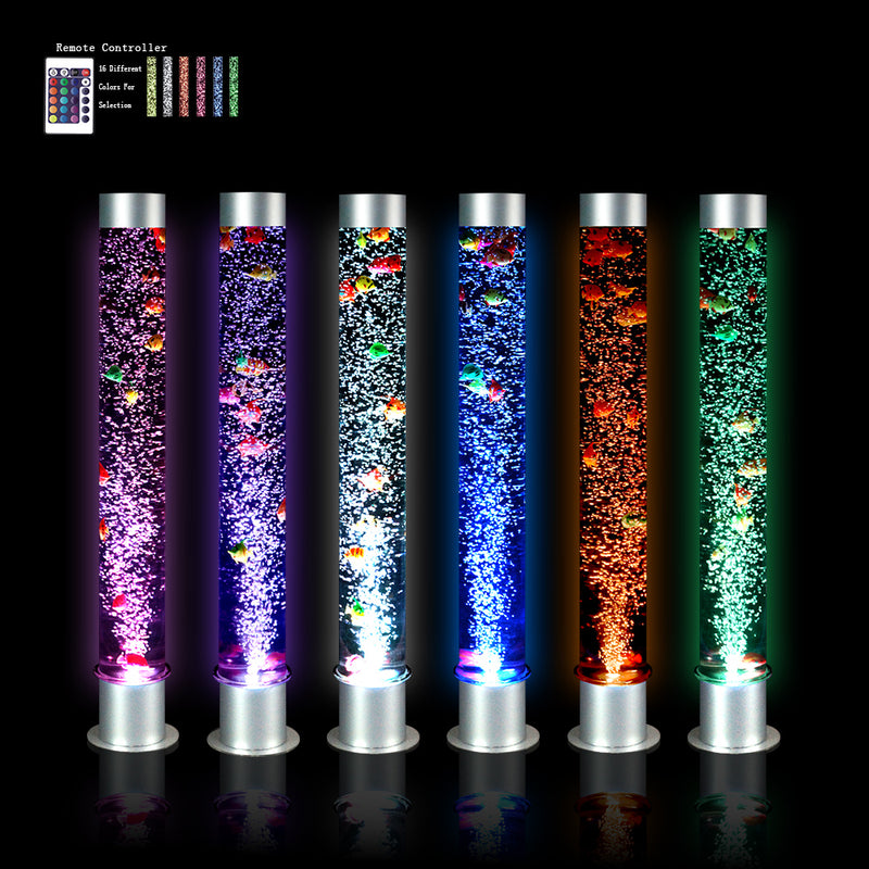 Lumina Multi-Connect 1.2m Slim Bubble Tube with Fish and Remote, Learning SPACE